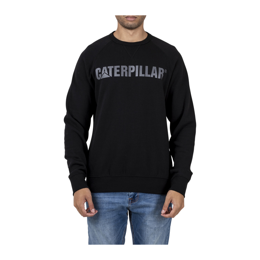 Caterpillar Foundation Crewneck Sweatshirt Sweatshirts Herren Schwarz | Schweiz-731289