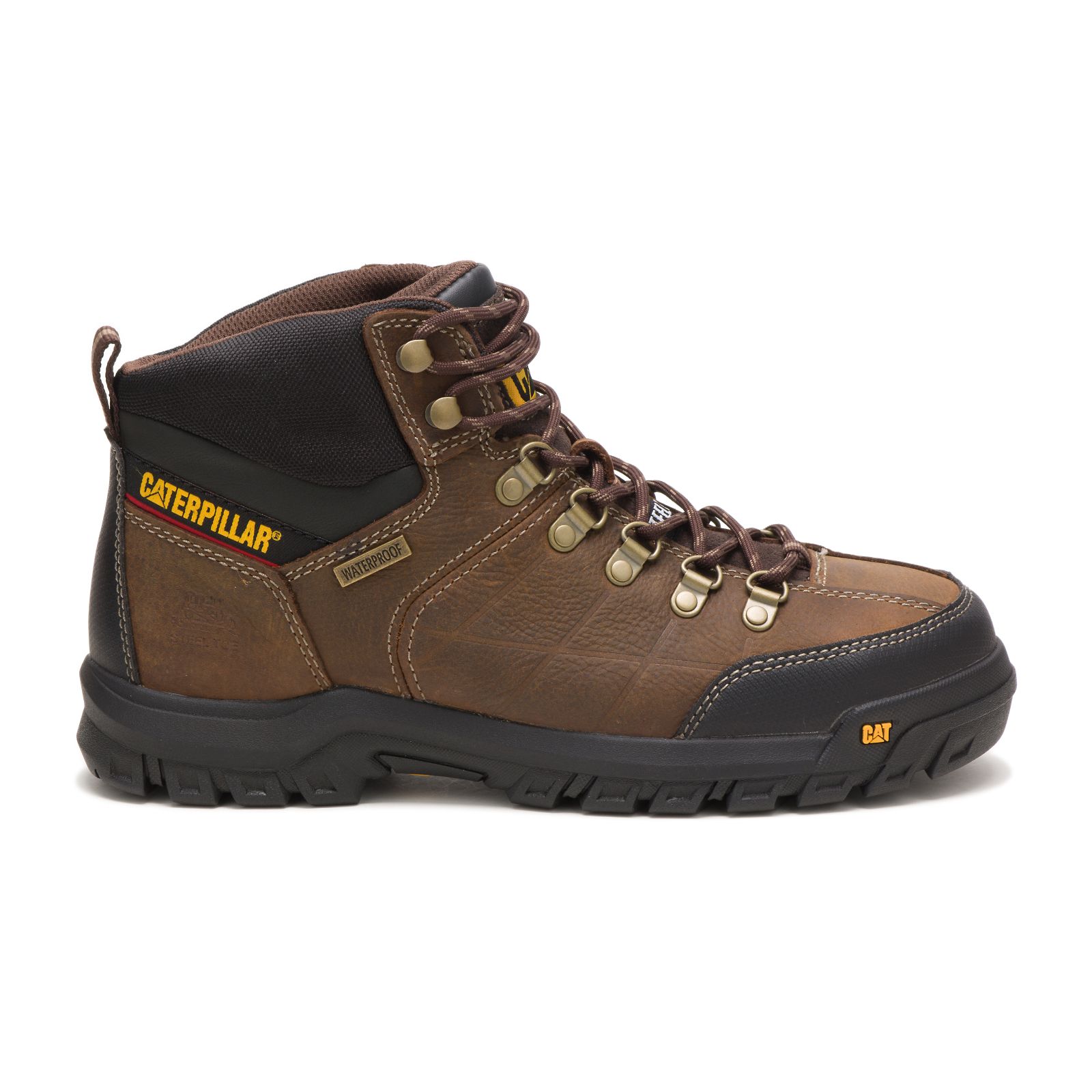 Caterpillar Threshold Wasserdichte Steel Kappe Sicherheitsstiefel Herren Braun | Schweiz-716524