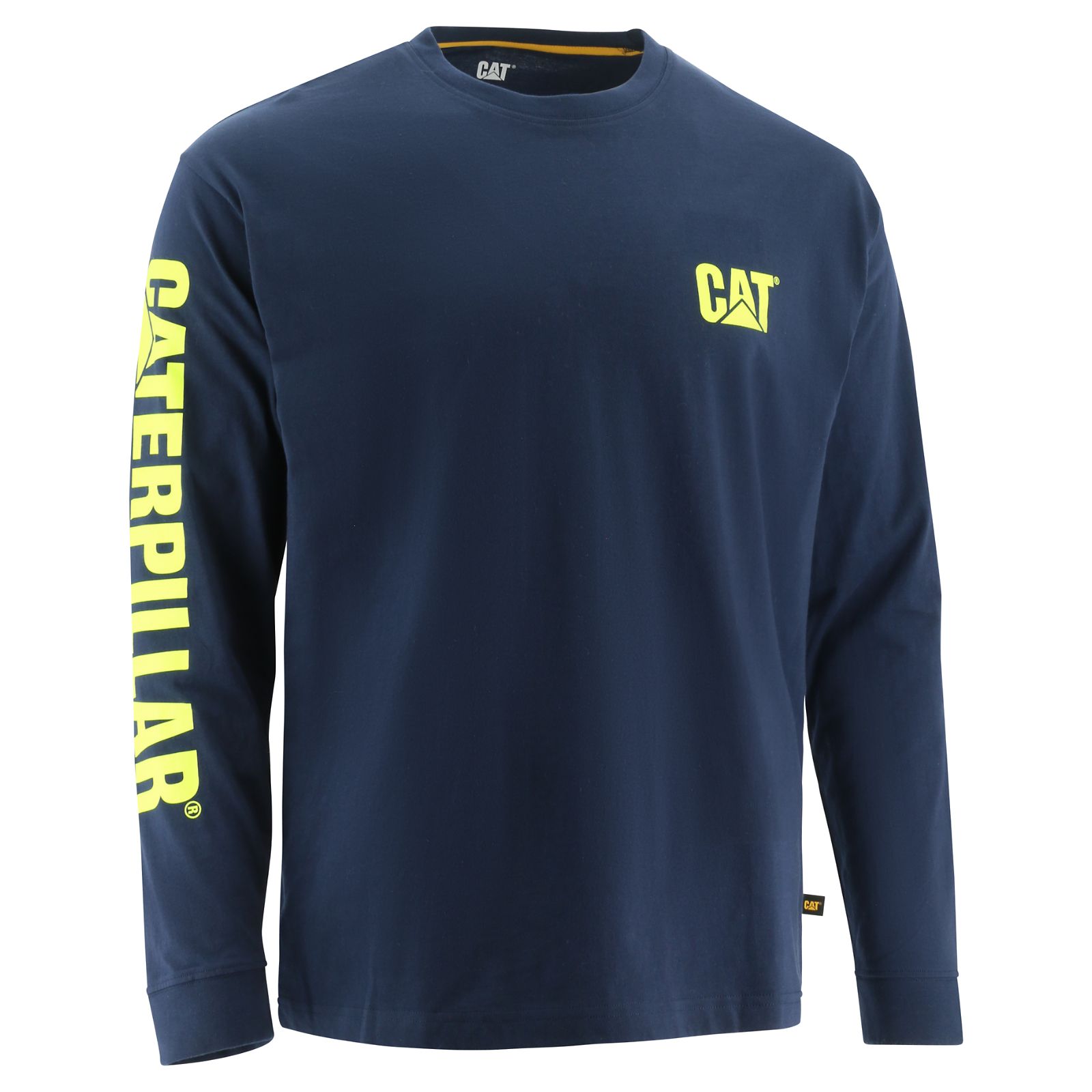 Caterpillar Trademark Banner Long Sleeve T-Shirts Herren Blau | Schweiz-021693