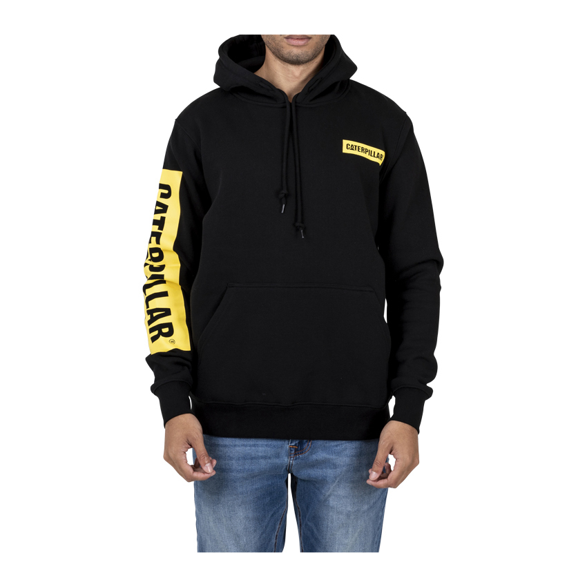 Caterpillar Triton Block Hoody Hoodies Herren Black/Yellow | Schweiz-069538